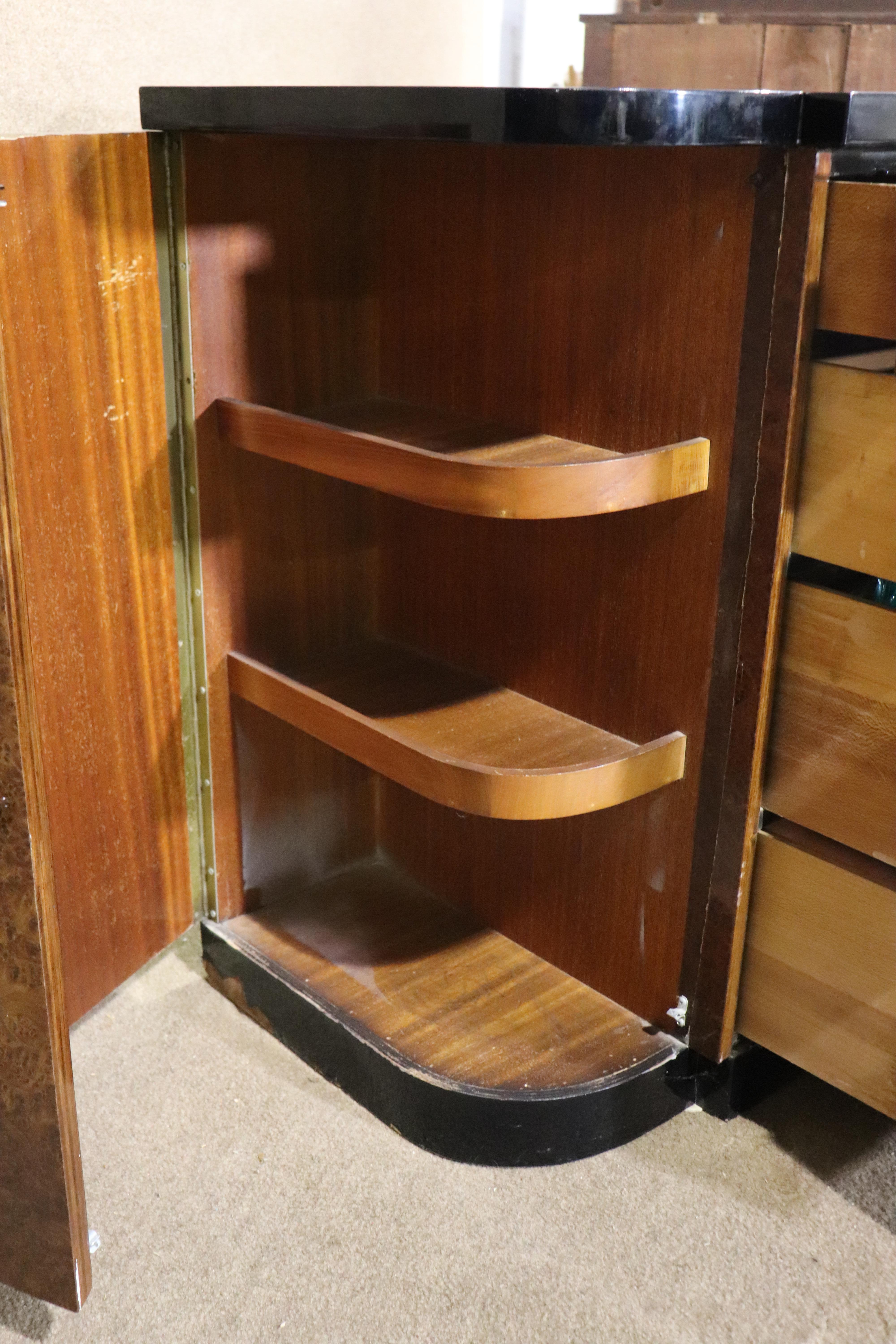 Art Deco Burl Dresser For Sale 3