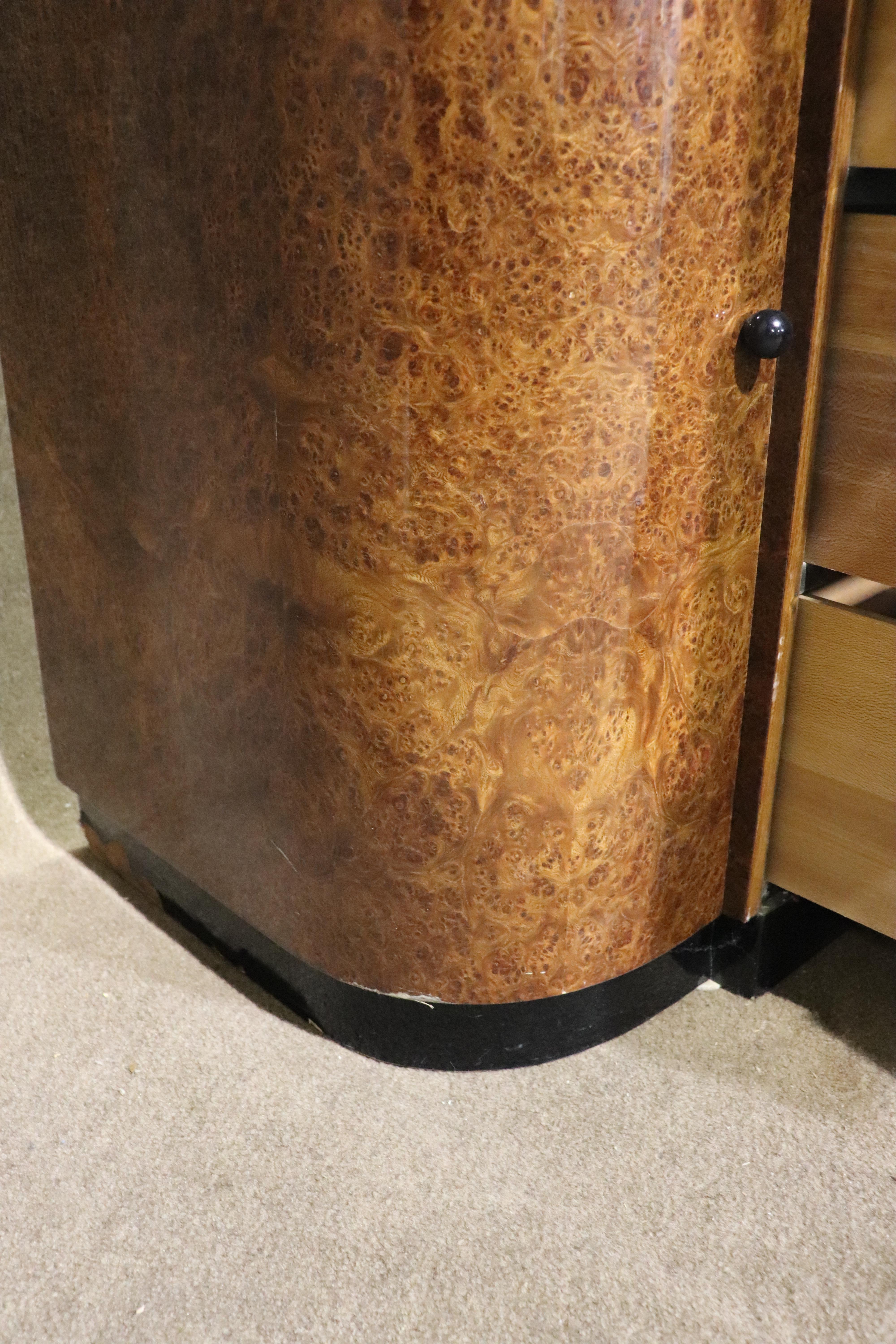 Art Deco Burl Dresser For Sale 4