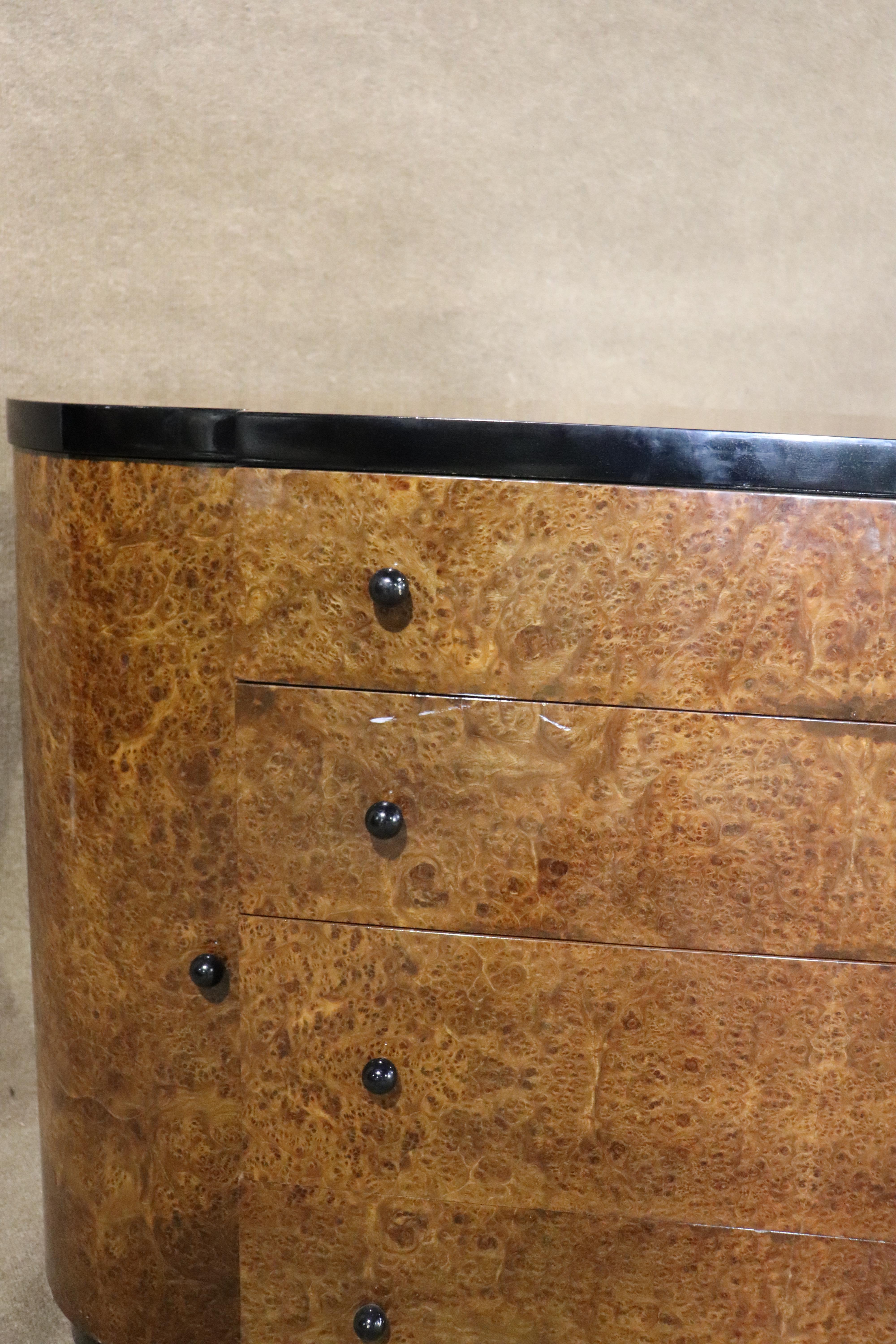 Art Deco Burl Dresser For Sale 5