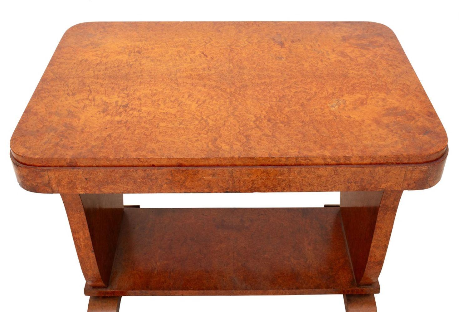 Art Deco Burl Elm Occasional Table In Good Condition For Sale In Astoria, NY