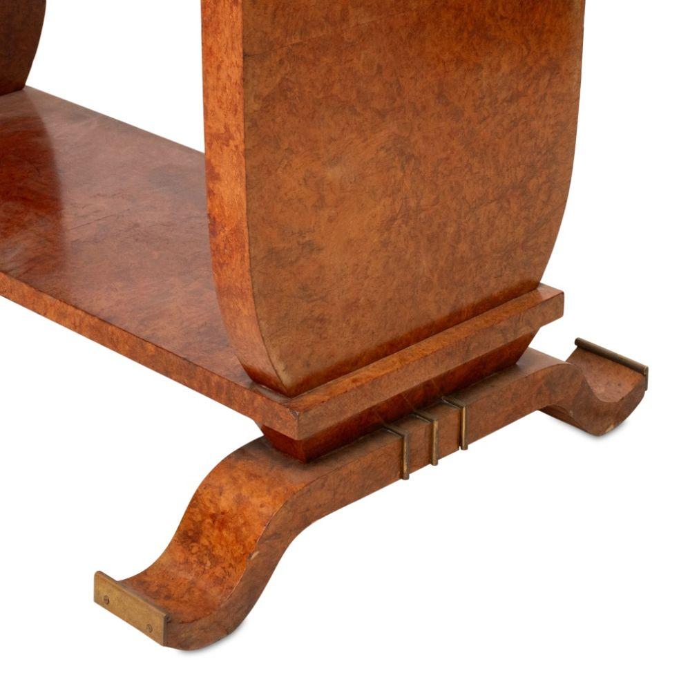 20th Century Art Deco Burl Elm Occasional Table For Sale