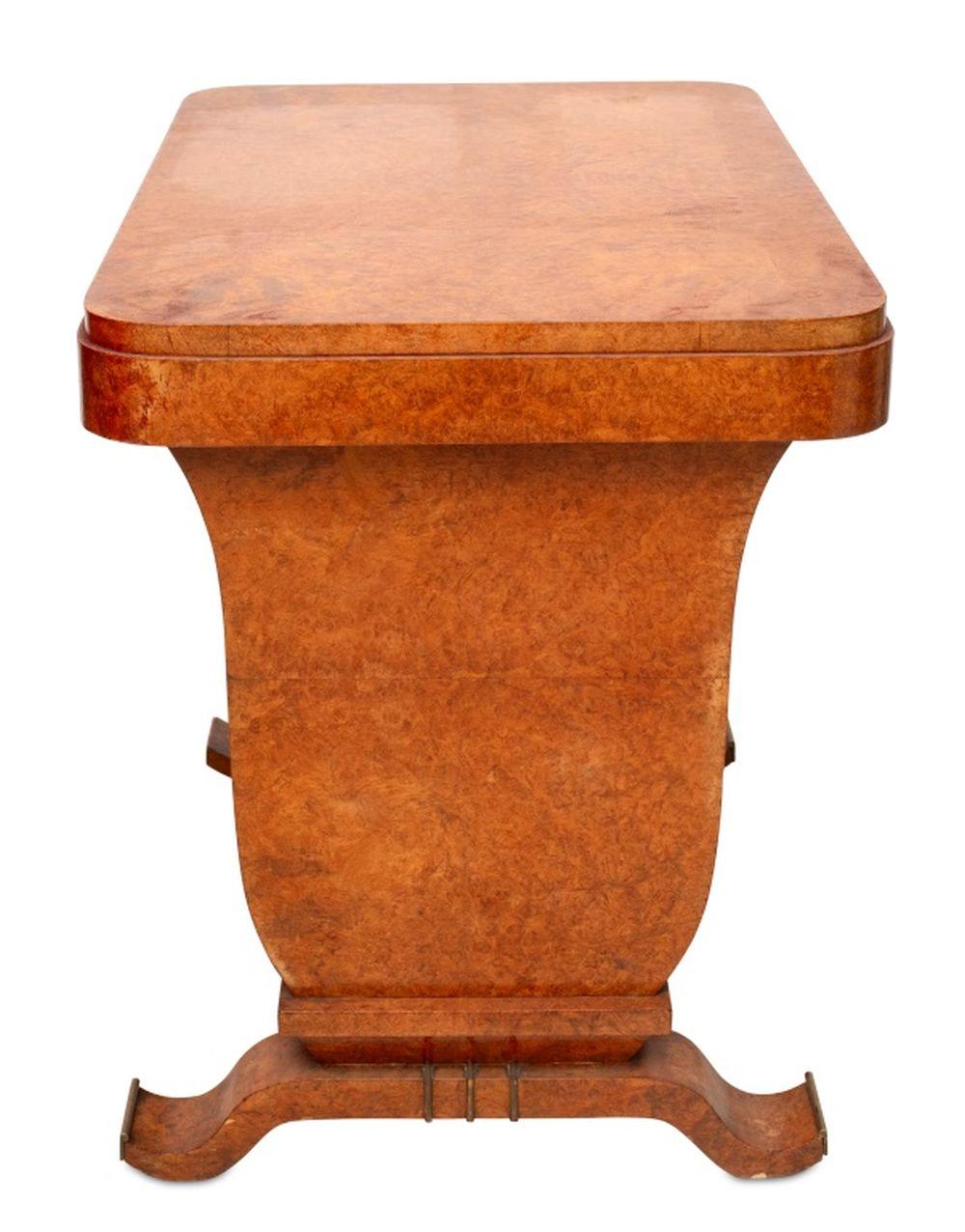 Art Deco Burl Elm Occasional Table For Sale 1