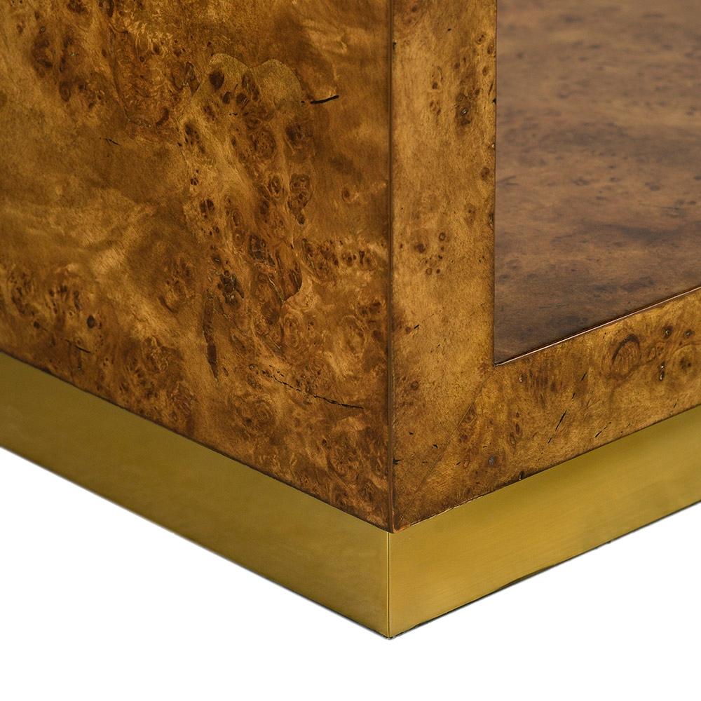 Ottone Etagere in radica Art Deco in vendita