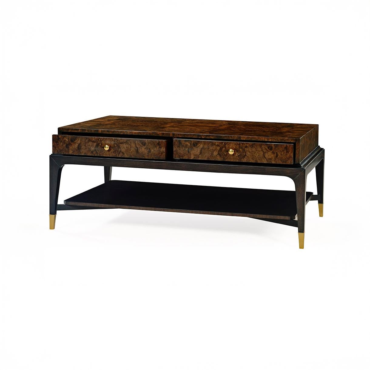 Table basse Art Déco en ronce de noyer Neuf - En vente à Westwood, NJ