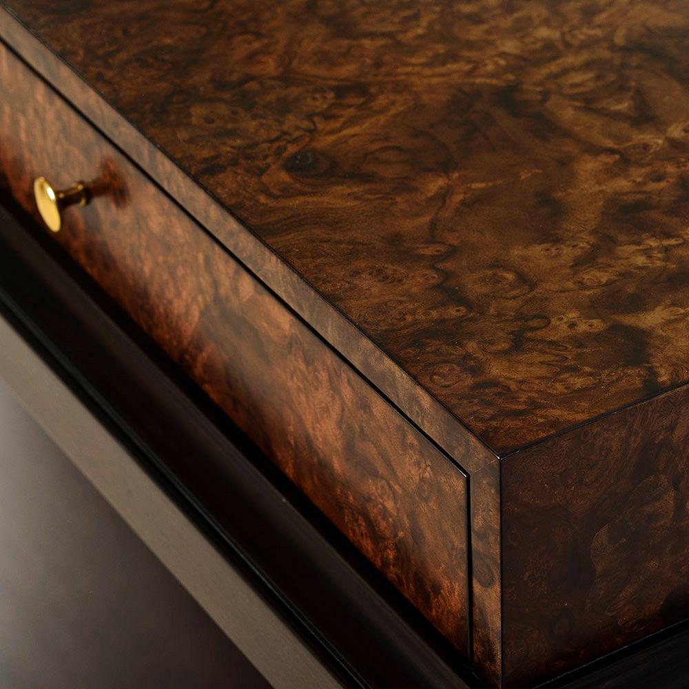 Table basse Art Déco en ronce de noyer en vente 1
