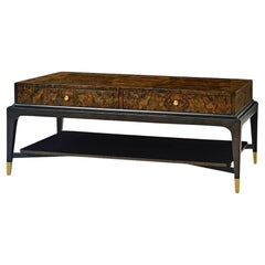 Art Deco Burl Walnut Coffee Table