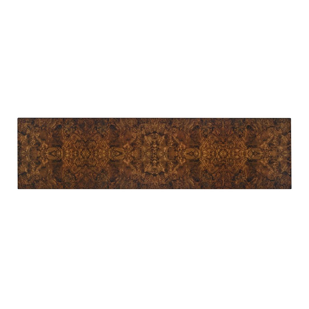 Contemporary Art Deco Burl Walnut Console For Sale