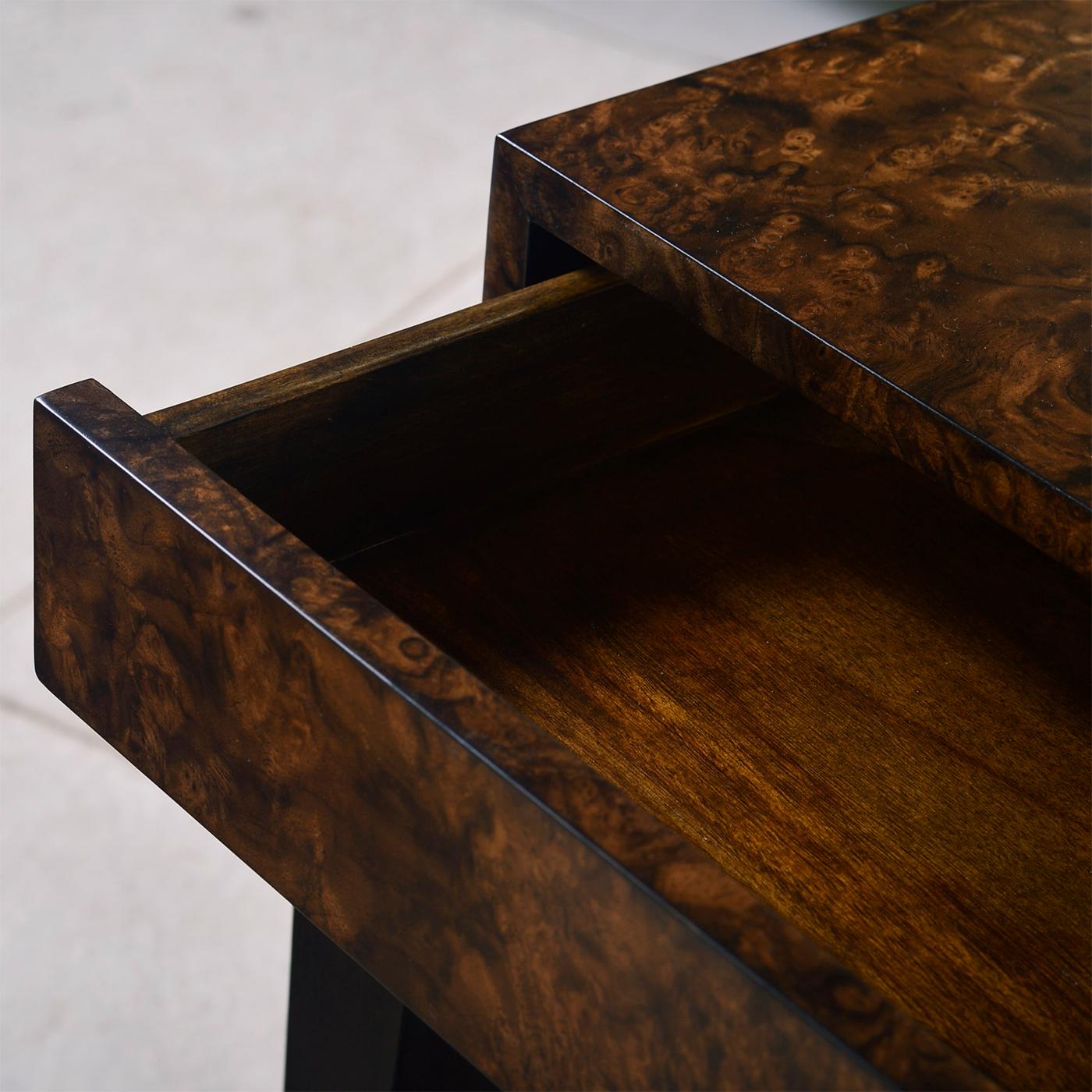 Art Deco Burl Walnut Console For Sale 2