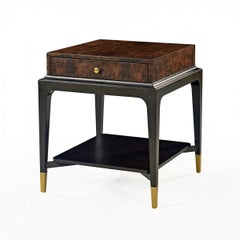 Art Deco Burl Walnut End Table