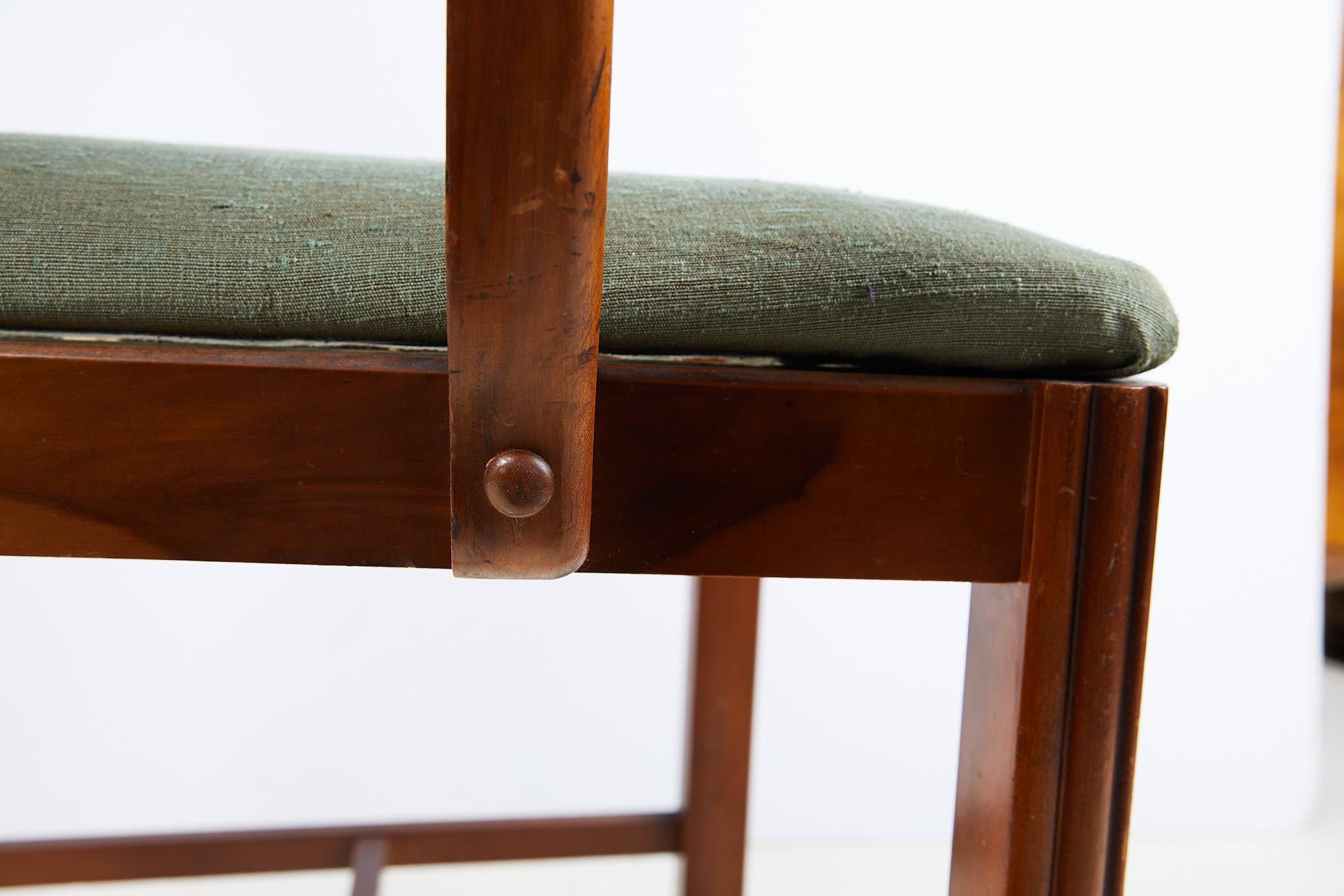 Art Deco Burl Walnut Side Chair 9