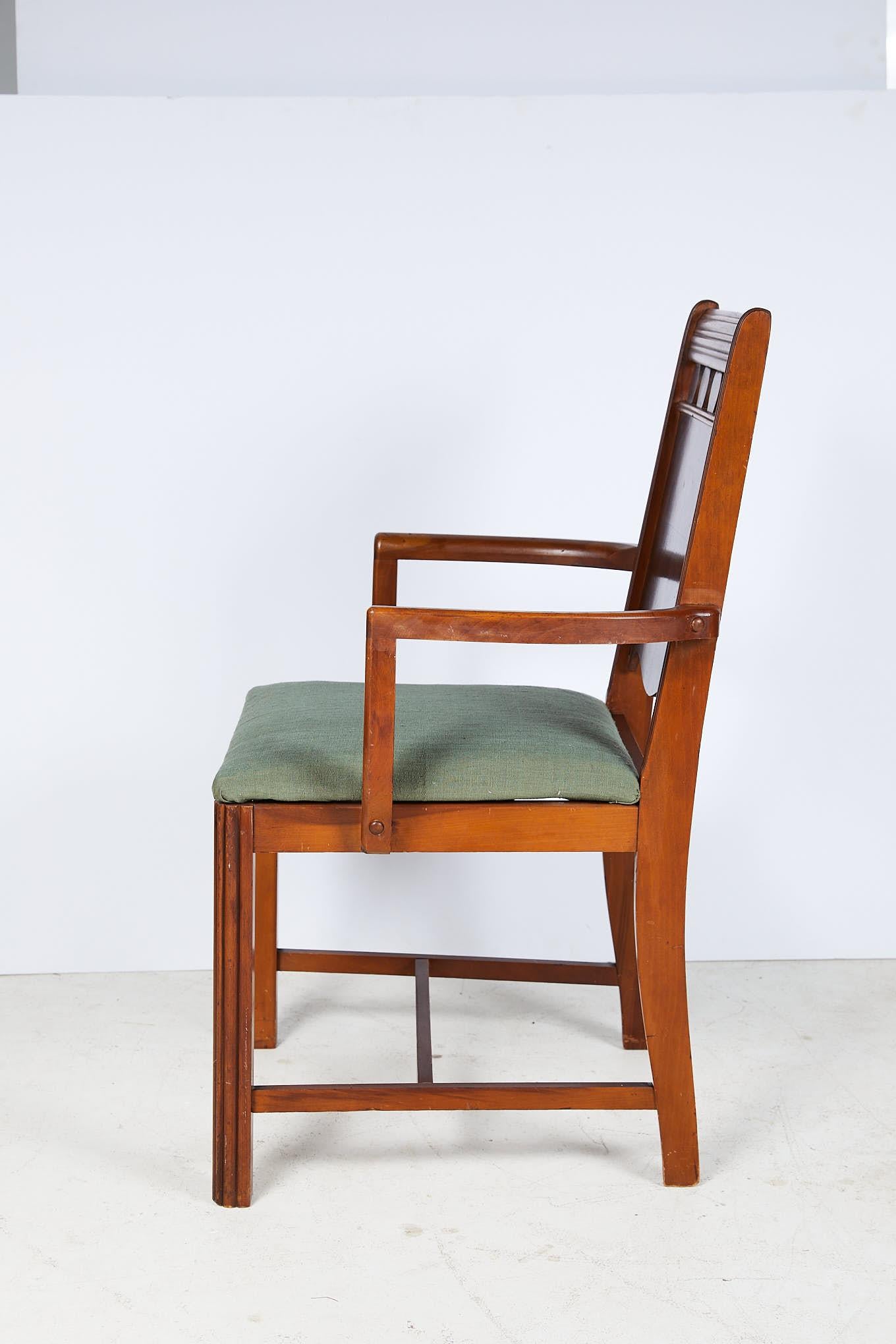 Art Deco Burl Walnut Side Chair In Good Condition In Atlanta, GA