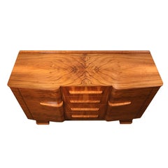 Art Deco Burl Walnut “Talent Series” Sideboard, Stamped F.H. Marshall & Co.