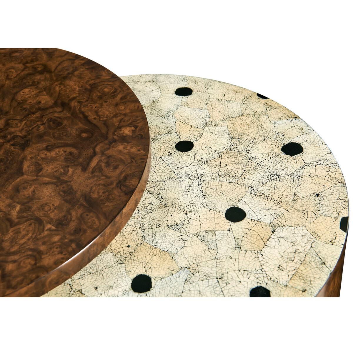 Art Deco Burl Wood Accent Table For Sale 1