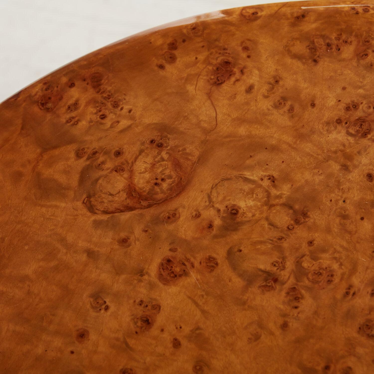 Art Deco Burl Wood Accent Table 2