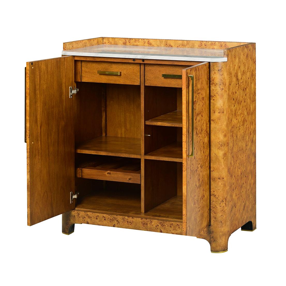 Mueble Bar de Madera Burl Art Decó en venta 3
