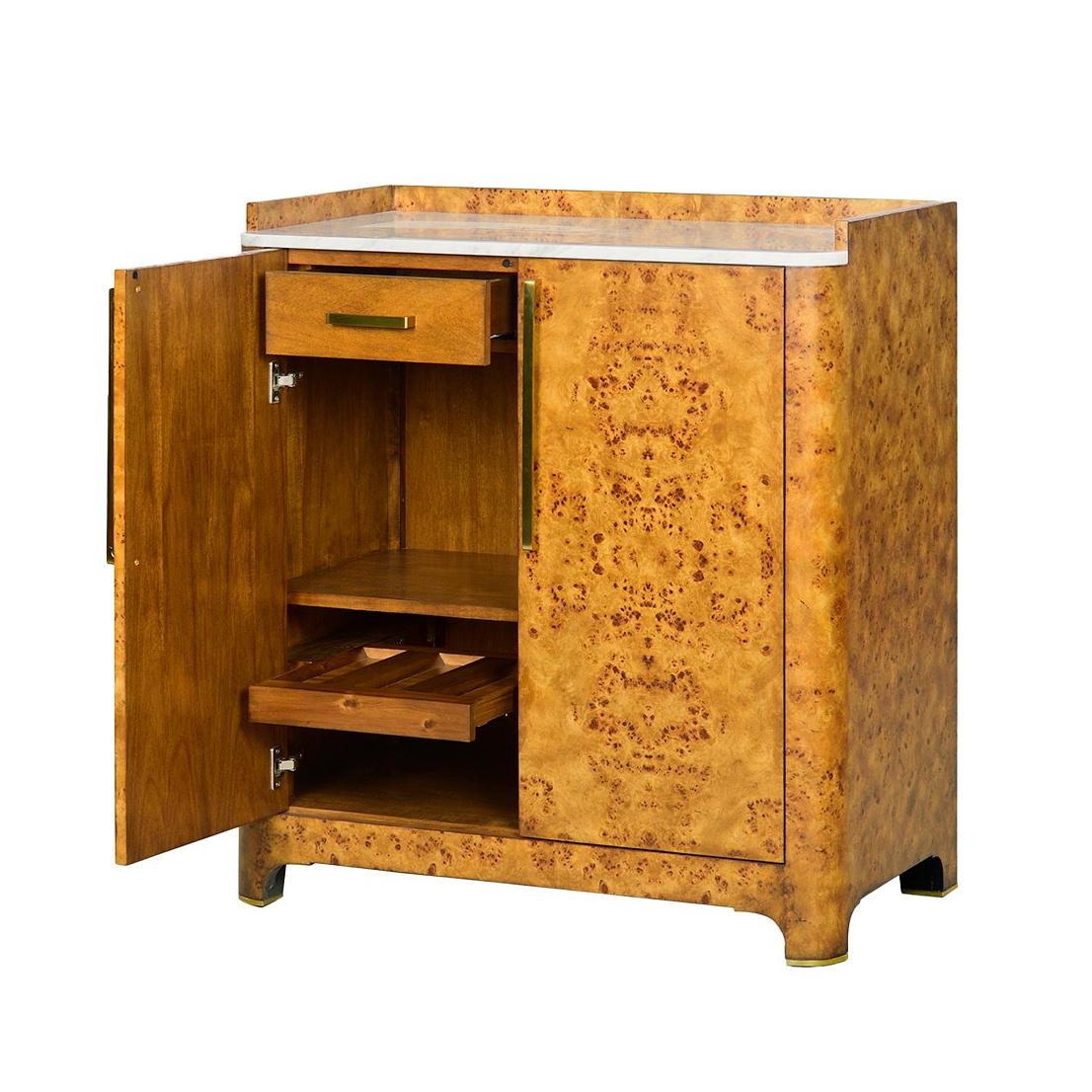 Mueble Bar de Madera Burl Art Decó en venta 4