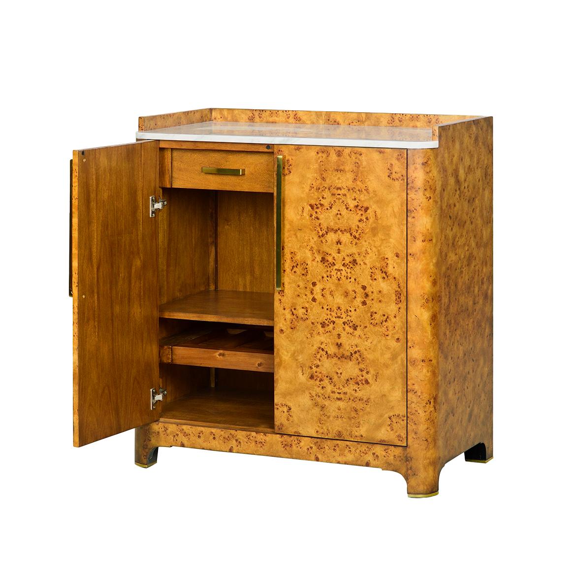 Mueble Bar de Madera Burl Art Decó en venta 5