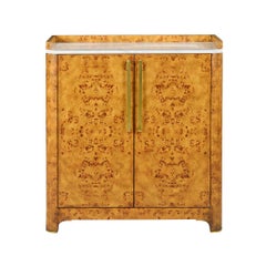 Cabinet da bar in legno di radica Art Deco