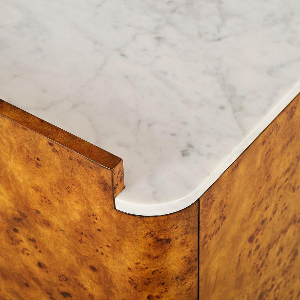 Mueble Bar de Madera Burl Art Decó Vietnamita en venta