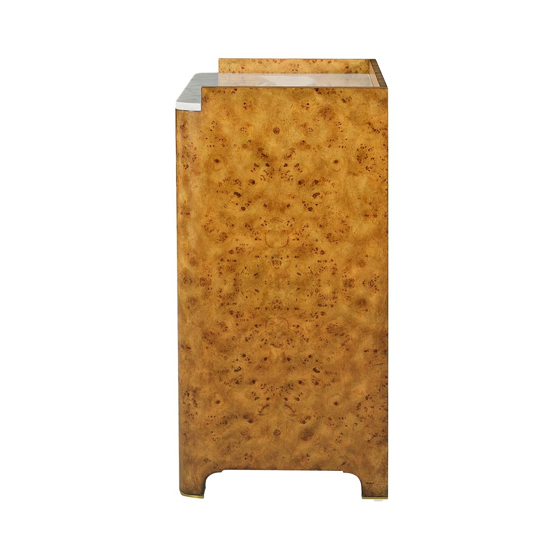 Mueble Bar de Madera Burl Art Decó en venta 2
