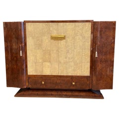 Art Deco Burl Wood Cabinet by Maison Dominique Paris