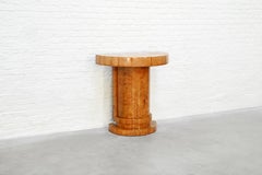 Art Deco Burl Wood Console Table, France, 1930s
