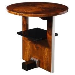 Art Deco Burled Carpathian Elm Occasional Table by Donald Deskey for Widdicomb