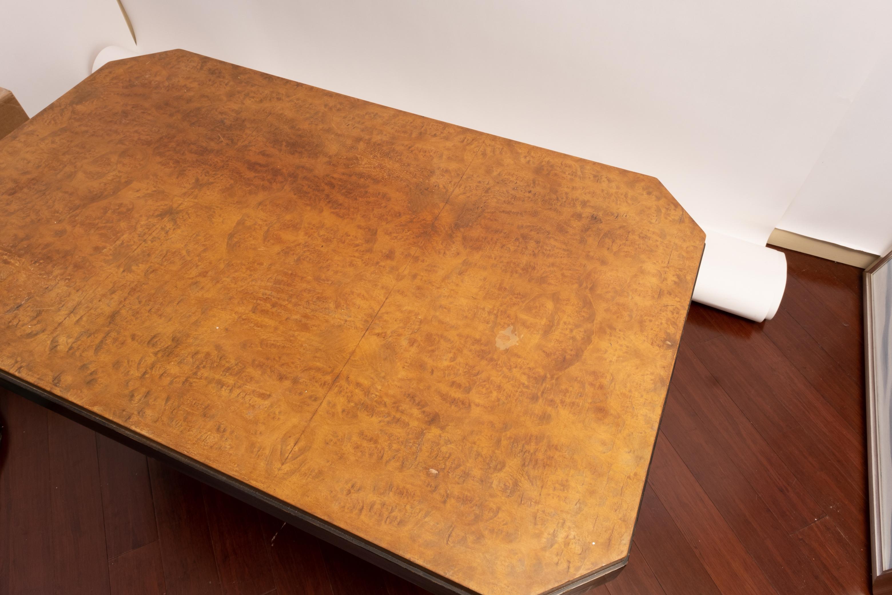 Art Deco Burled Elm Low Table For Sale 2