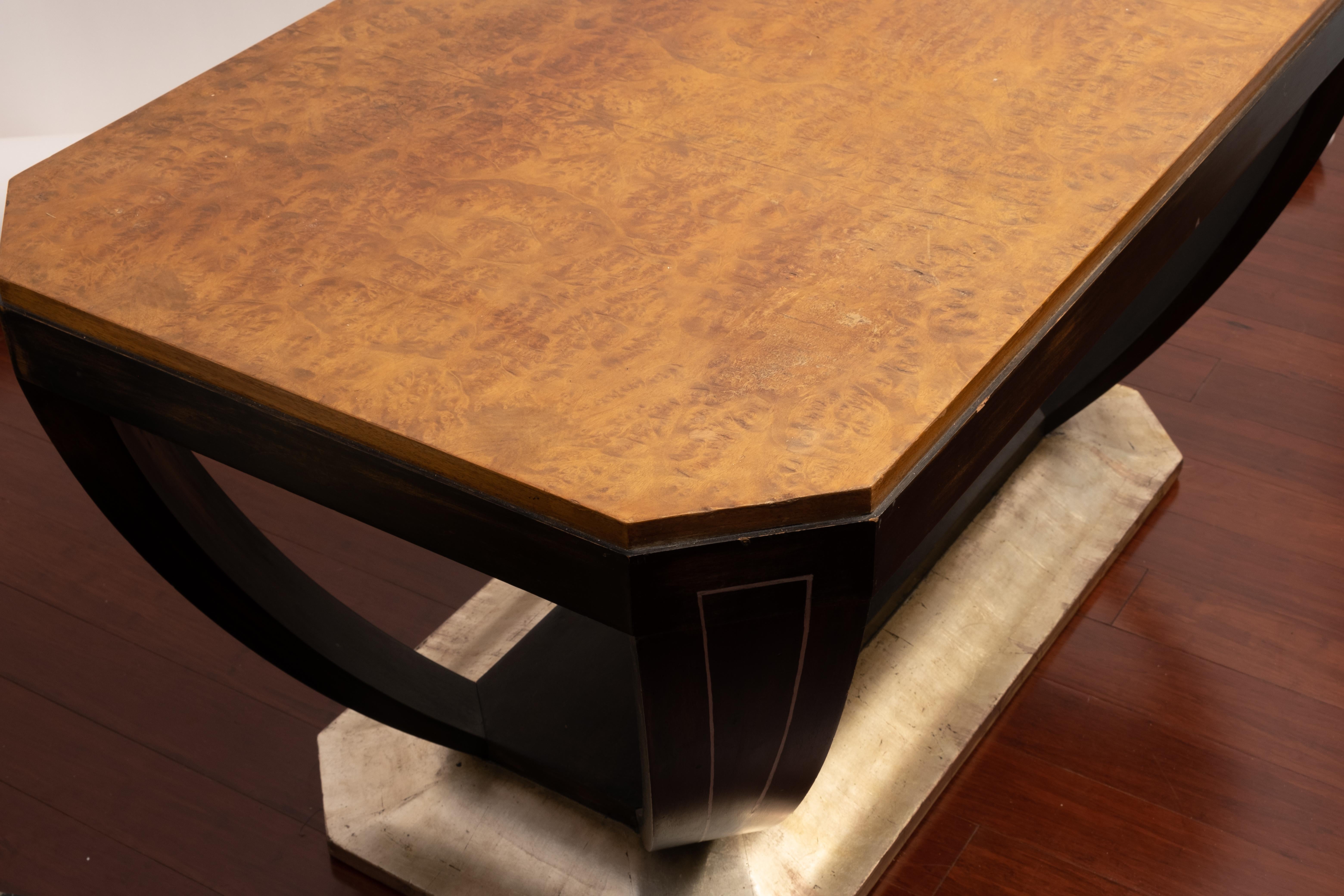 Art Deco Burled Elm Low Table 4