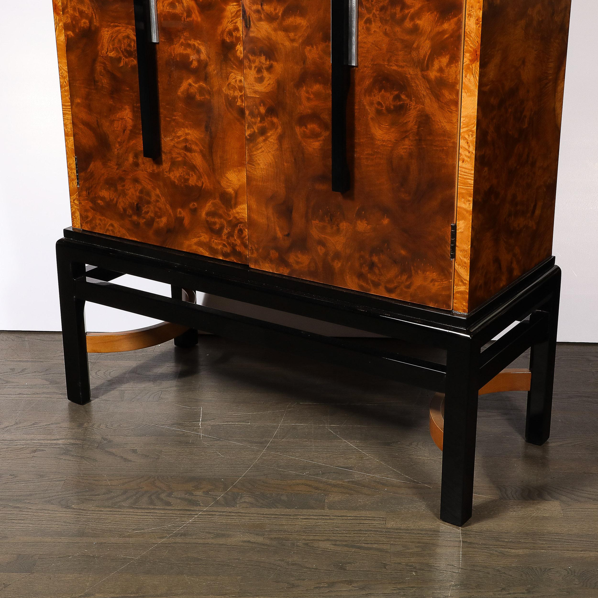 Art Deco Burled Walnut Bar Cabinet by Donald Deskey for the Hastings Company 6