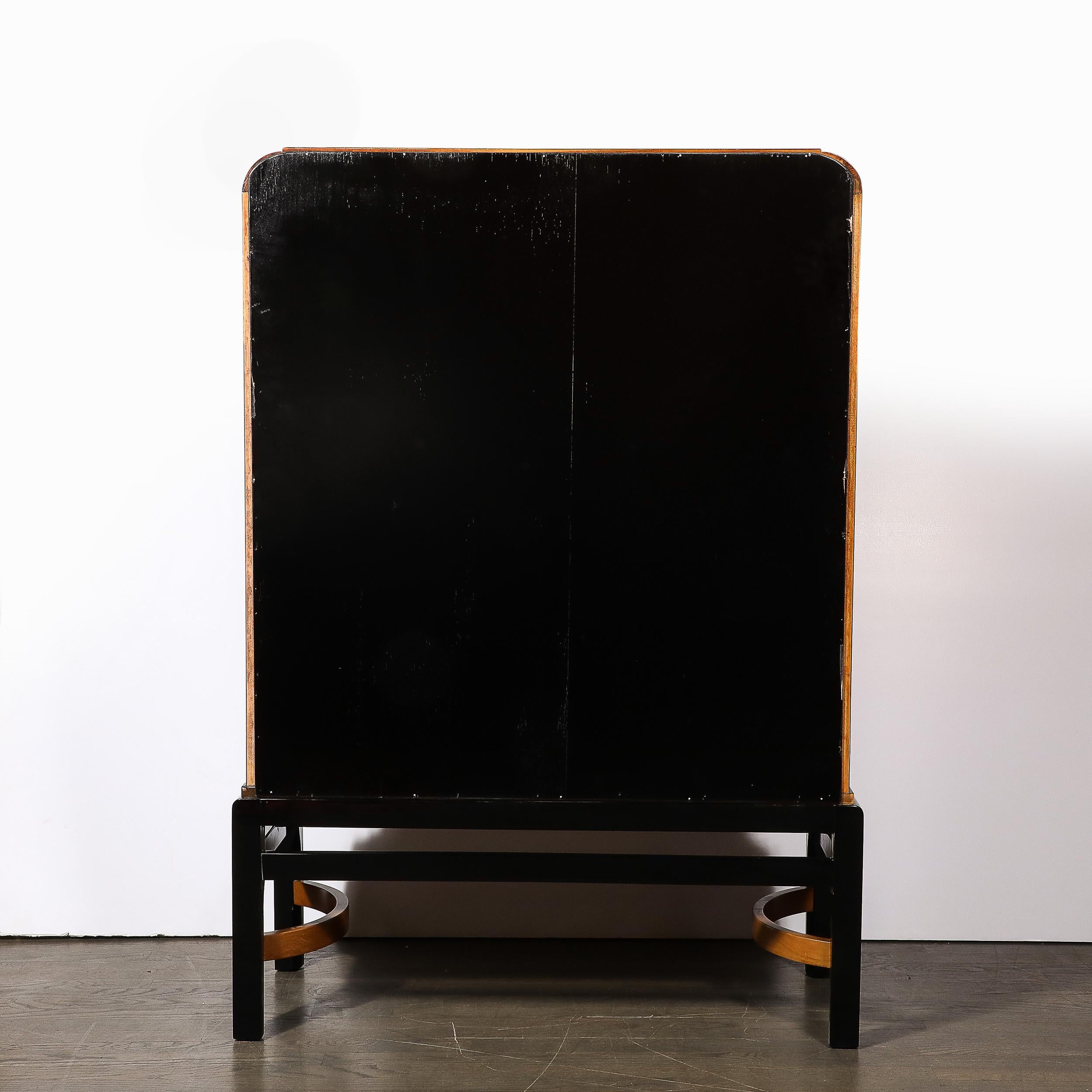 Art Deco Burled Walnut Bar Cabinet by Donald Deskey for the Hastings Company 7