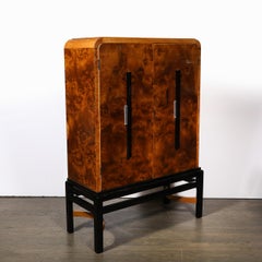 Art Deco Burled Walnut Bar Cabinet by Donald Deskey for the Hastings Company