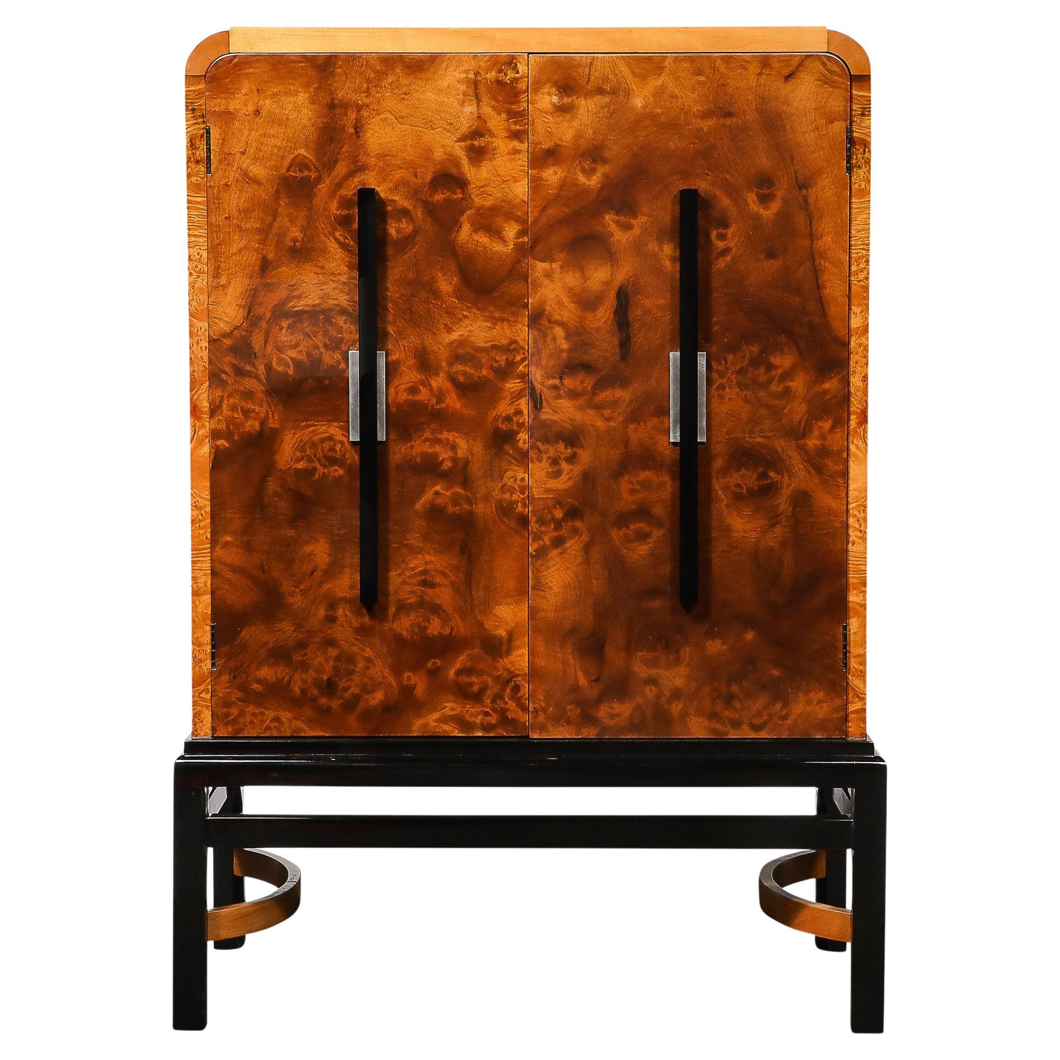 Art Deco Burled Walnut Bar Cabinet by Donald Deskey for the Hastings Company