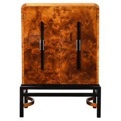 Art Deco Burled Walnut Bar Cabinet by Donald Deskey for the Hastings Company