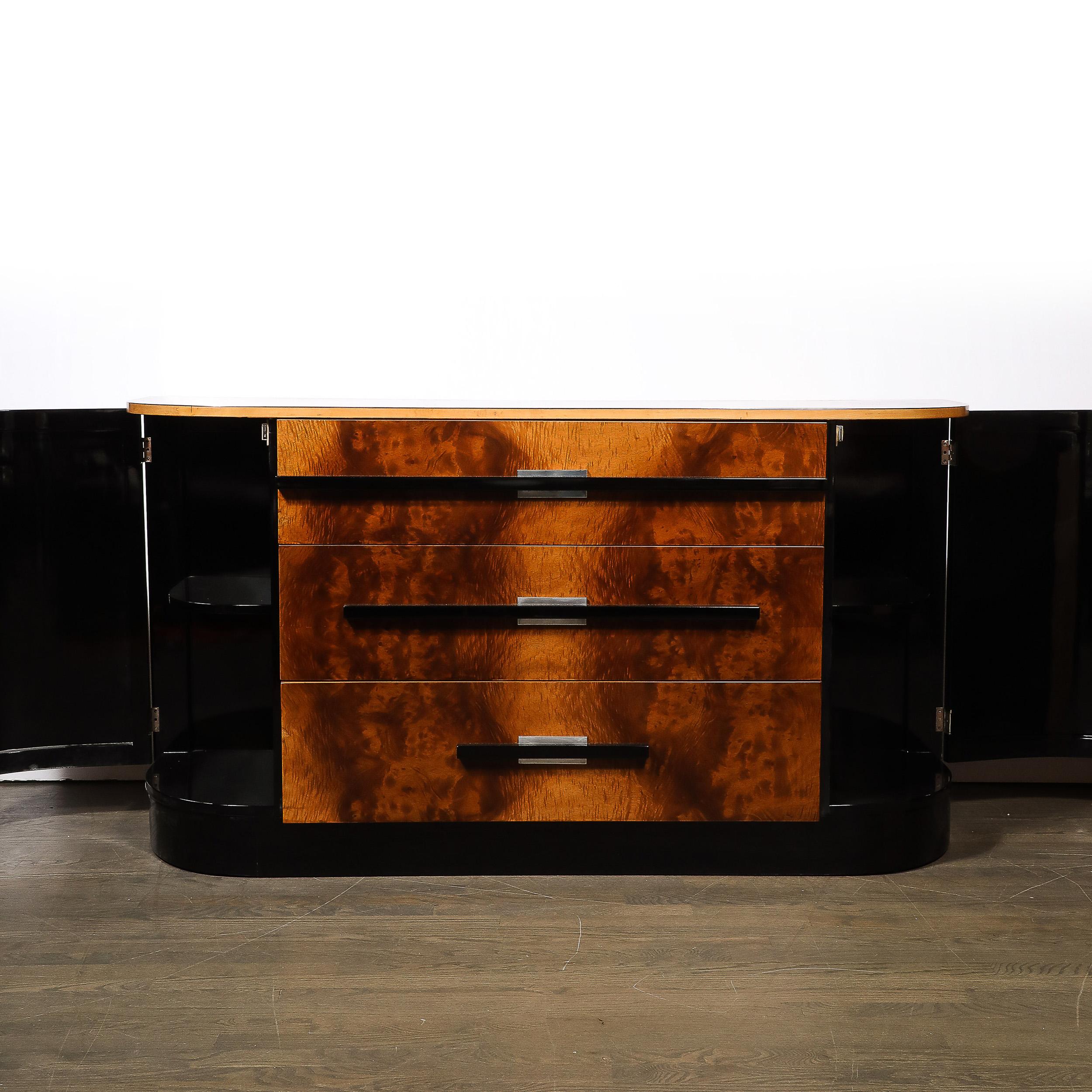 Art Deco Burled Walnut Sideboard by Donald Deskey for the Hastings Company For Sale 7