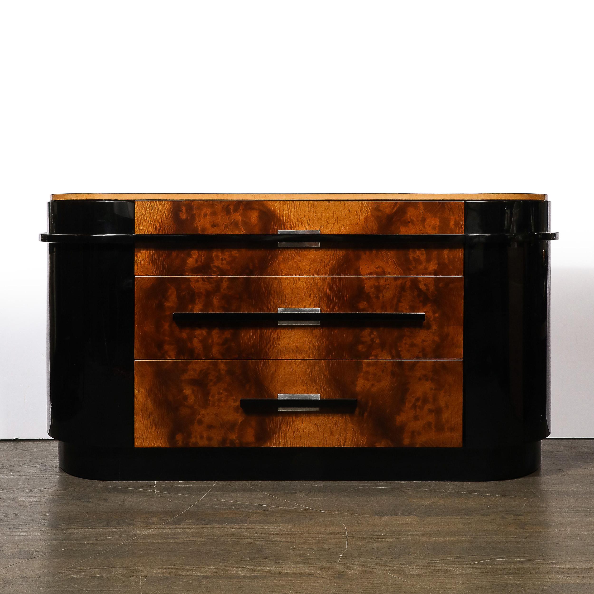 Art-Déco-Sideboard aus gemasertem Nussbaumholz von Donald Deskey für die Hastings Company (Art déco) im Angebot