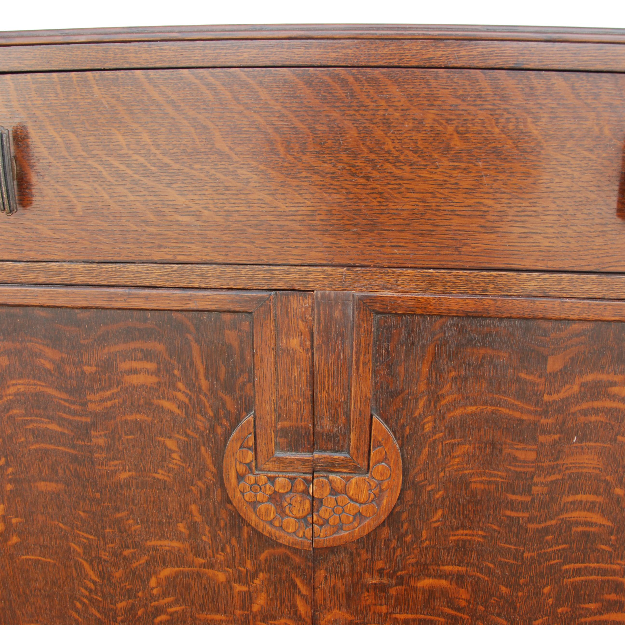 antique tiger oak cabinet