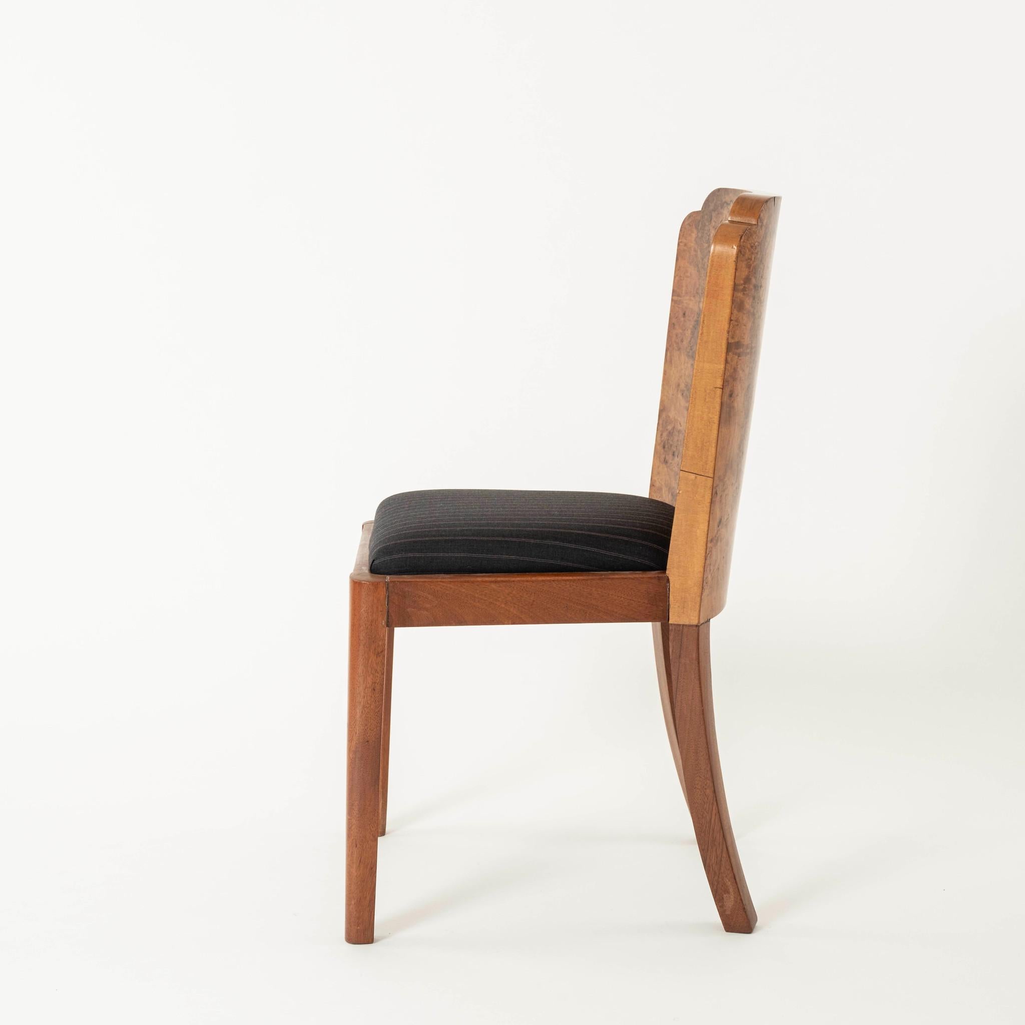 art deco wood chair