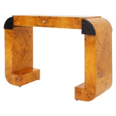 Art Deco Burlwood Console