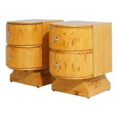 Art Deco Burlwood Nightstands