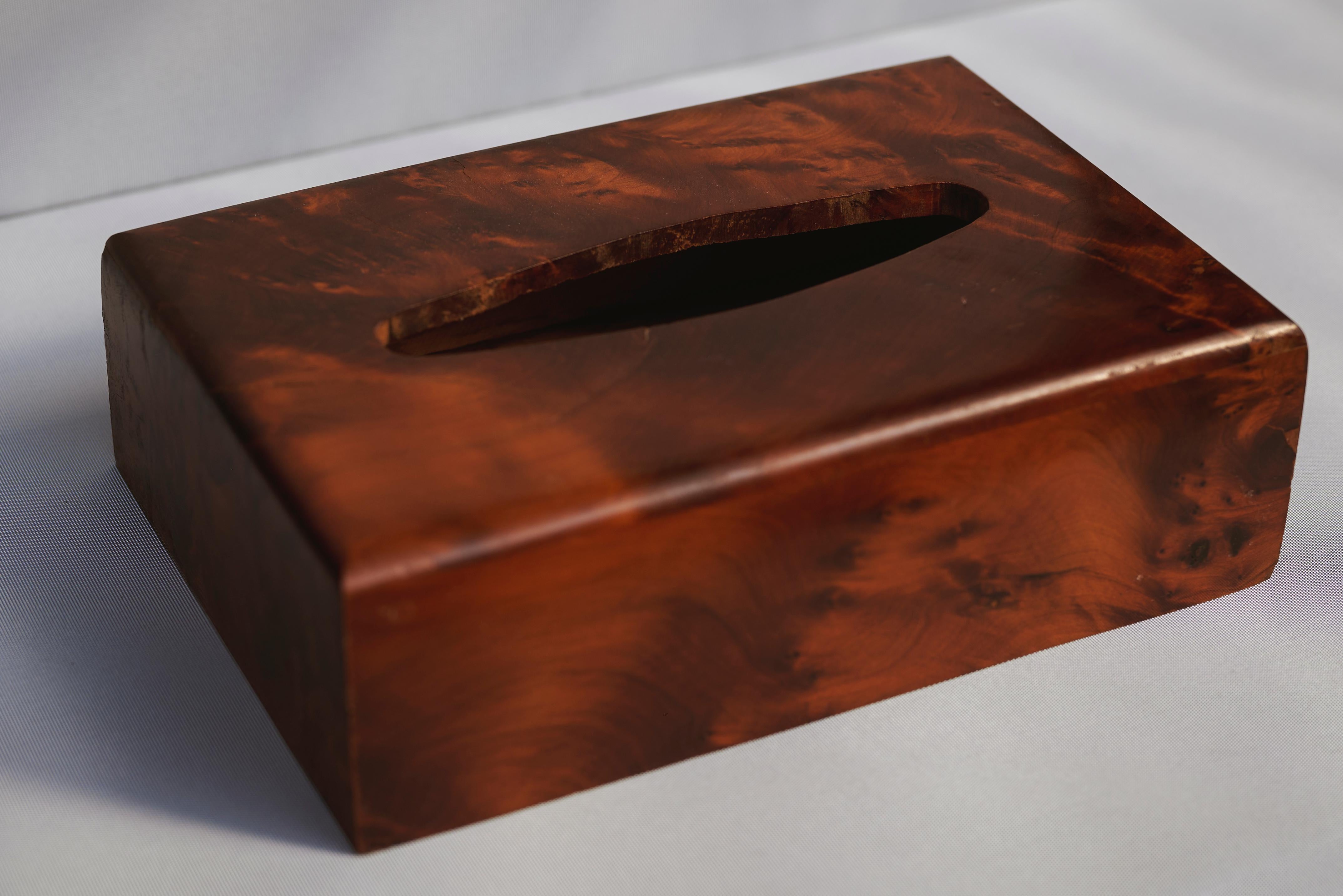 Art Deco Burlwood Tissue Box Cover, Wien, um 1930 (Art nouveau) im Angebot