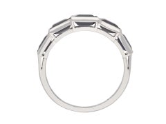 Art Deco Burmese sapphire five stone ring, circa 1925.