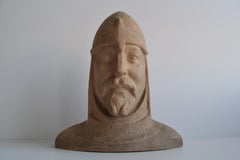 Busto Art Déco de arcilla quemada de J.V. J. J. Schwarz, década de 1940.