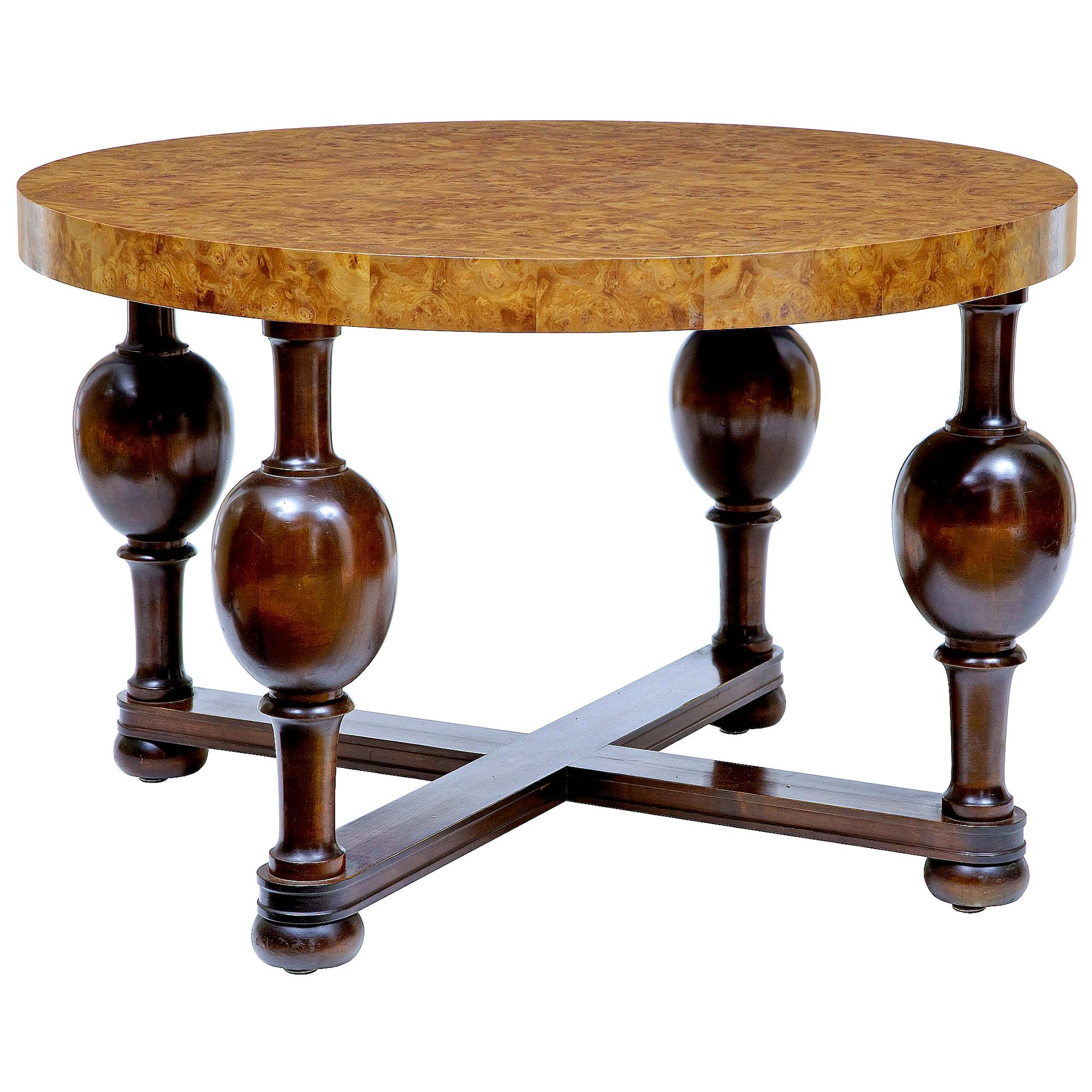 Art Deco Burr Elm Coffee Table