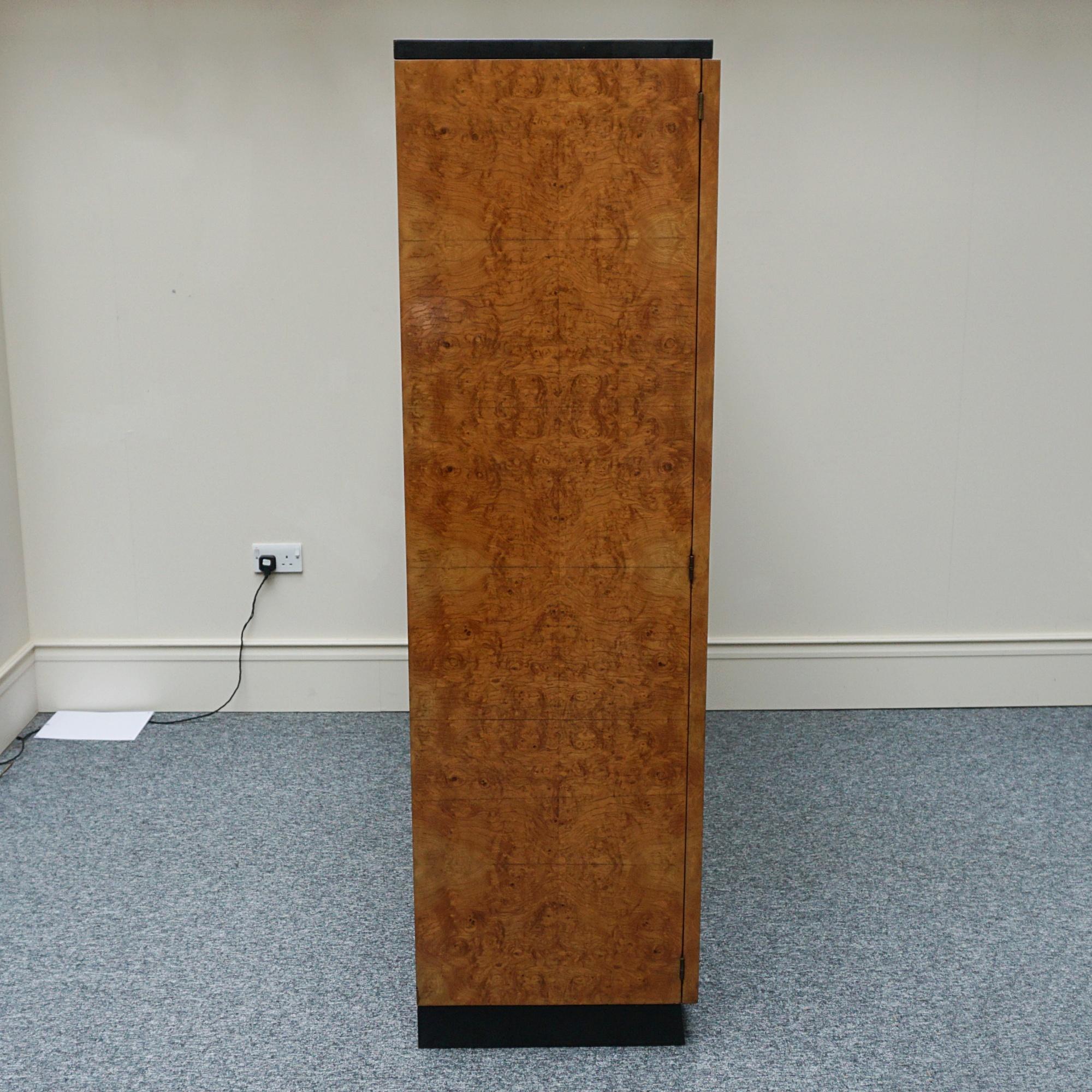 Art Deco Burr Elm Dressing Cupboard In Excellent Condition For Sale In Forest Row, East Sussex