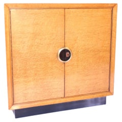 Art Deco Burr Maple 2 door cupboard 1930s