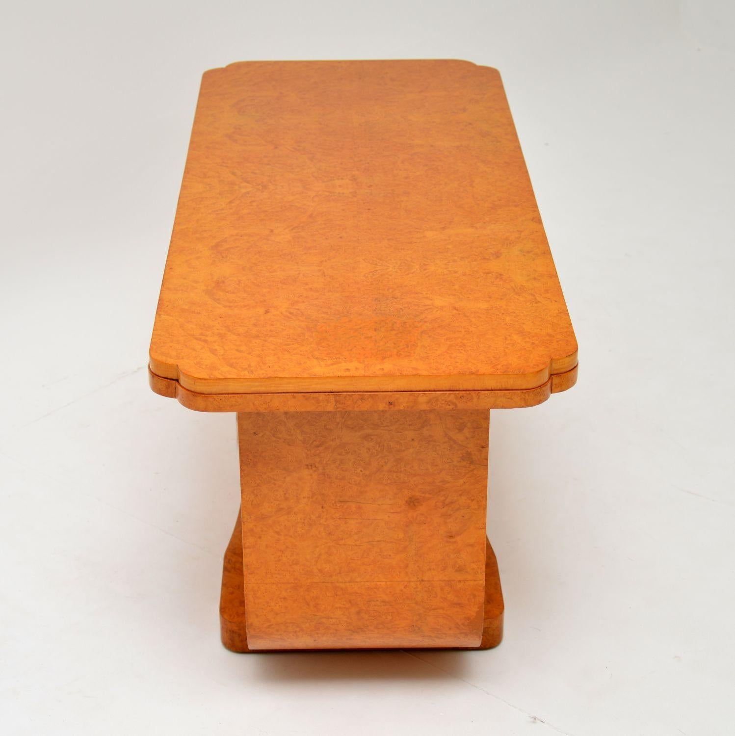 Art Deco Burr Maple Coffee Table by Epstein In Good Condition In London, GB