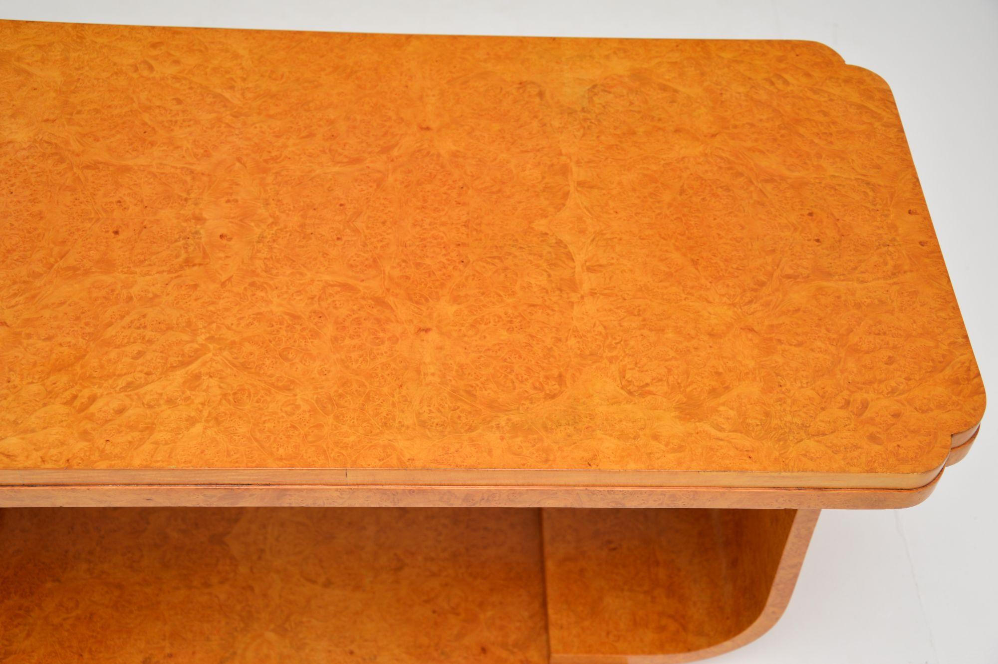 Art Deco Burr Maple Coffee Table by Epstein 1