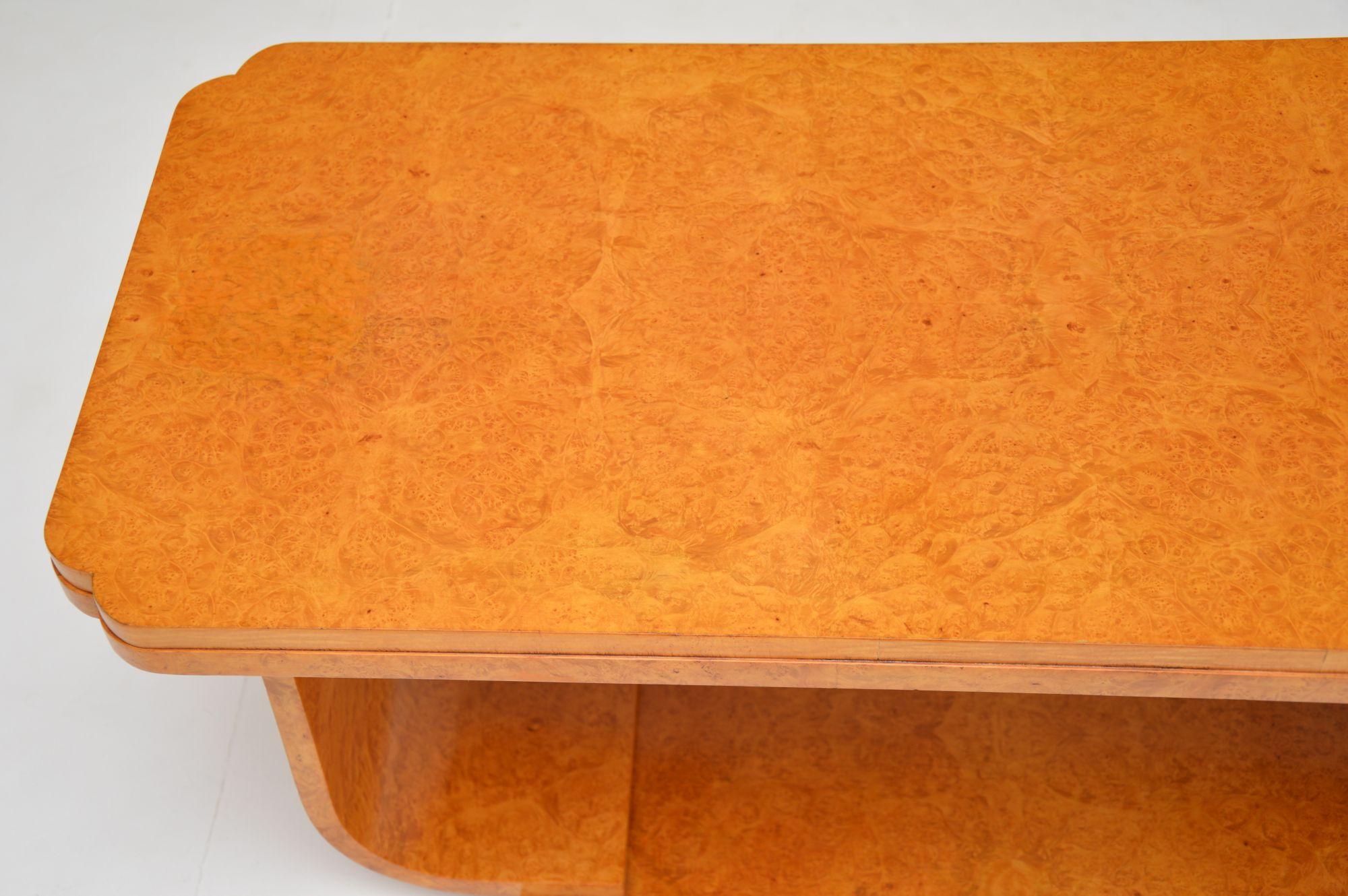 Art Deco Burr Maple Coffee Table by Epstein 2
