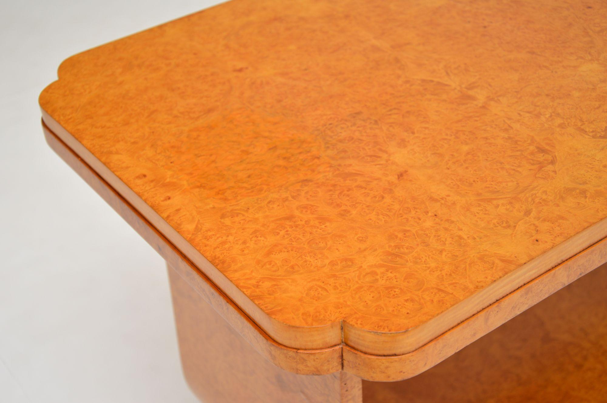 Art Deco Burr Maple Coffee Table by Epstein 4